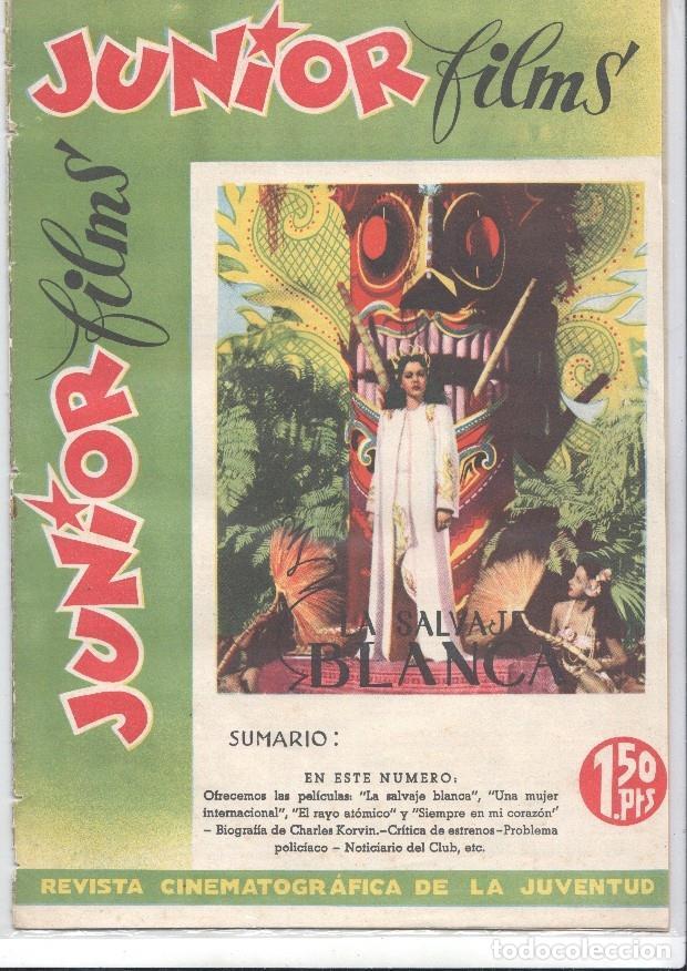 C&oacute;mics: Junior films numero 46: La salvaje blanca, biografia de Charles Korvin -