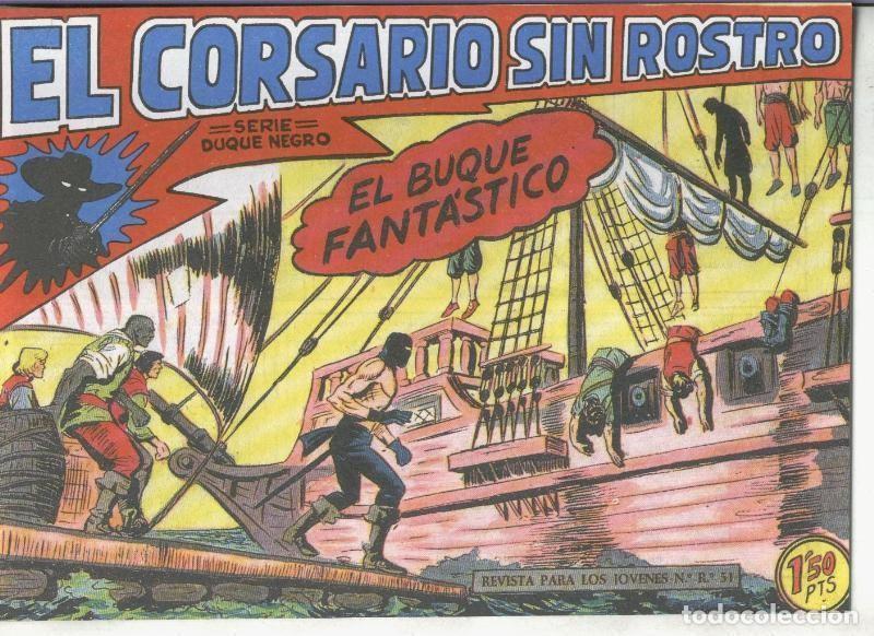 C&oacute;mics: El Corsario sin Rostro, facsimil numero 32: El buque fantastico - Manuel Gago