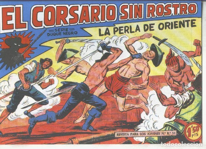 C&oacute;mics: Facsimil: El Corsario sin Rostro numero 40: La perla de Oriente - Manuel Gago - Foto 1