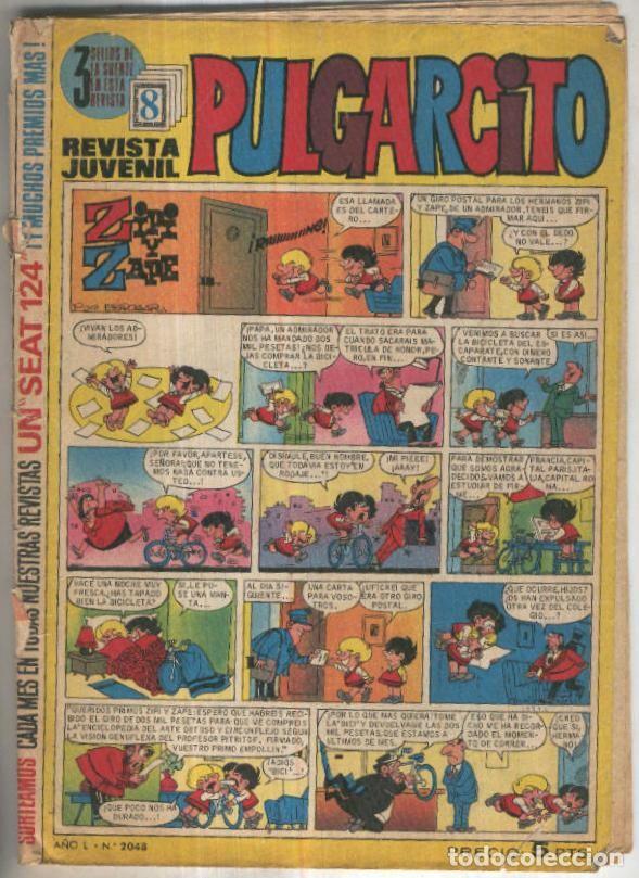 Fumetti: Pulgarcito numero 2048 (aviejado y rota pagina 21/22, faltando la mitad) - varios