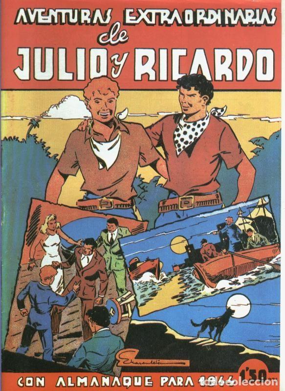 C&oacute;mics: Julio y Ricardo almanaque facsimil 1944 - Lyman Young - Foto 1