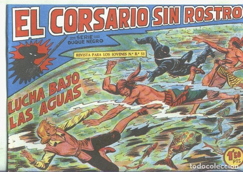 Comics: El Corsario sin Rostro, facsimil numero 17: Lucha bajo las aguas - Manuel Gago