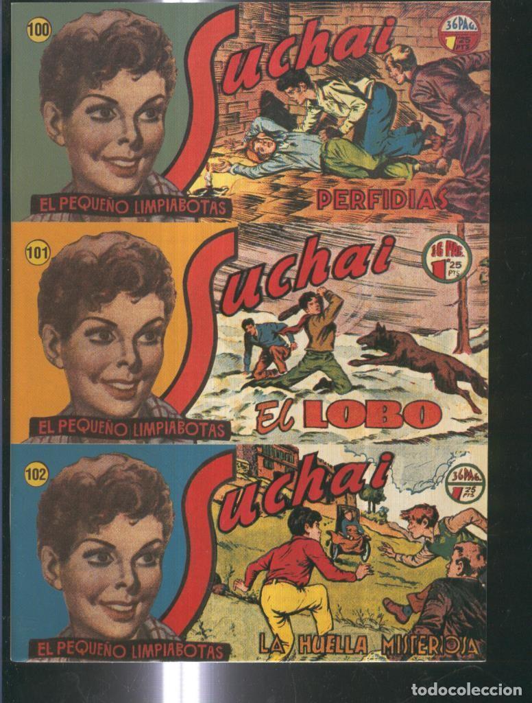 C&oacute;mics: Facsimil: Suchai 3 en 1 numero 100/102: El lobo-Perfidia-La huella misteriosa - Paludetti