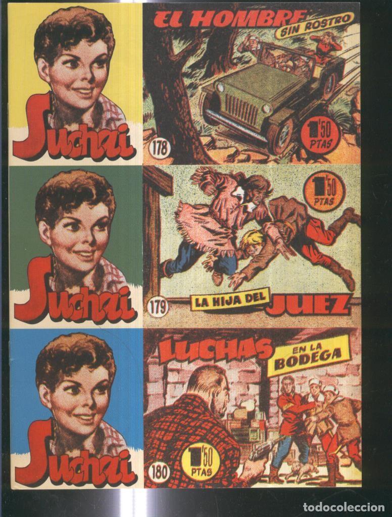 C&oacute;mics: Facsimil: Suchai 3 en 1 numero 178/180: La hija del Juez-El hombre sin rostro-Lucha en la bodega - P