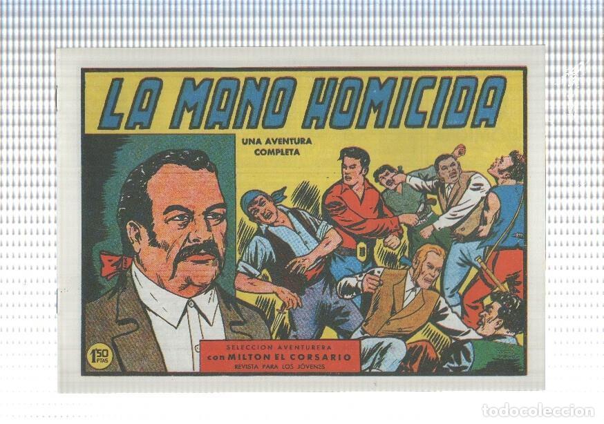 C&oacute;mics: Facsimil: Milton el Corsario numero 072: La mano homicida - Va&ntilde;o