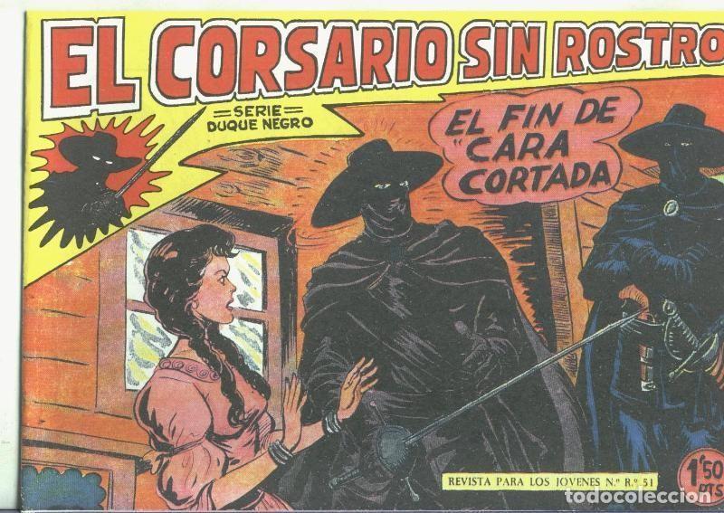 C&oacute;mics: Facsimil: El Corsario sin Rostro numero 10: El fin de Cara Cortada - Manuel Gago