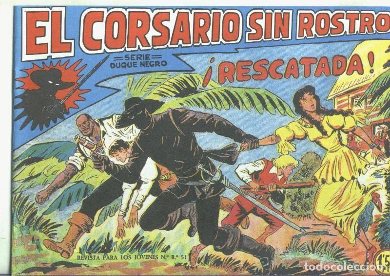 C&oacute;mics: Facsimil: El Corsario sin Rostro numero 15: Rescatada - Manuel Gago