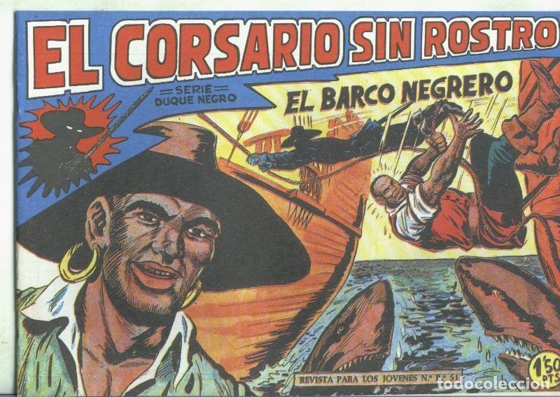 C&oacute;mics: Facsimil: El Corsario sin Rostro numero 20: El barco negrero - Manuel Gago