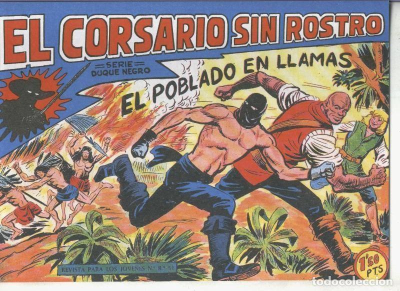 C&oacute;mics: Facsimil: El Corsario sin Rostro numero 28: El poblado en llamas - Manuel Gago