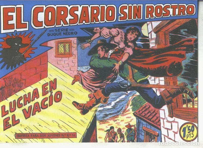 C&oacute;mics: Facsimil: El Corsario sin Rostro numero 36: Lucha en el vacio - Manuel Gago