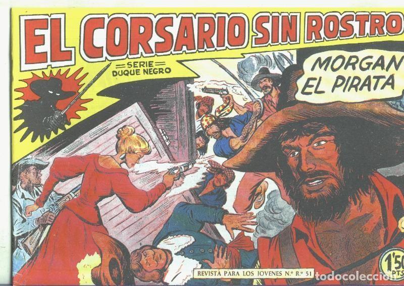 C&oacute;mics: Facsimil: El Corsario sin Rostro numero 07: Morgan el pirata - Manuel Gago