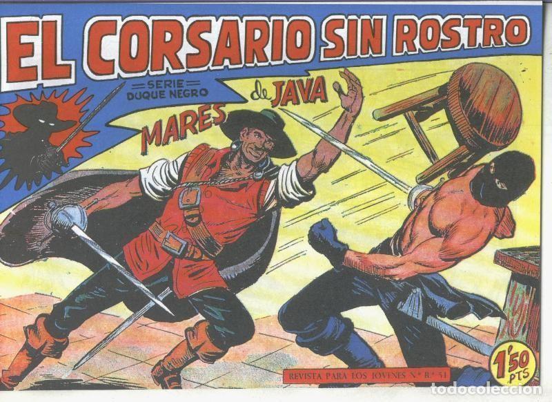C&oacute;mics: Facsimil: El Corsario sin Rostro numero 38: Mares de Java - Manuel Gago