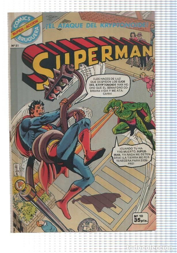 C&oacute;mics: Bruguera: Superman num 10, Super-Accion - El Ataque del Kryptonoide - Foto 1