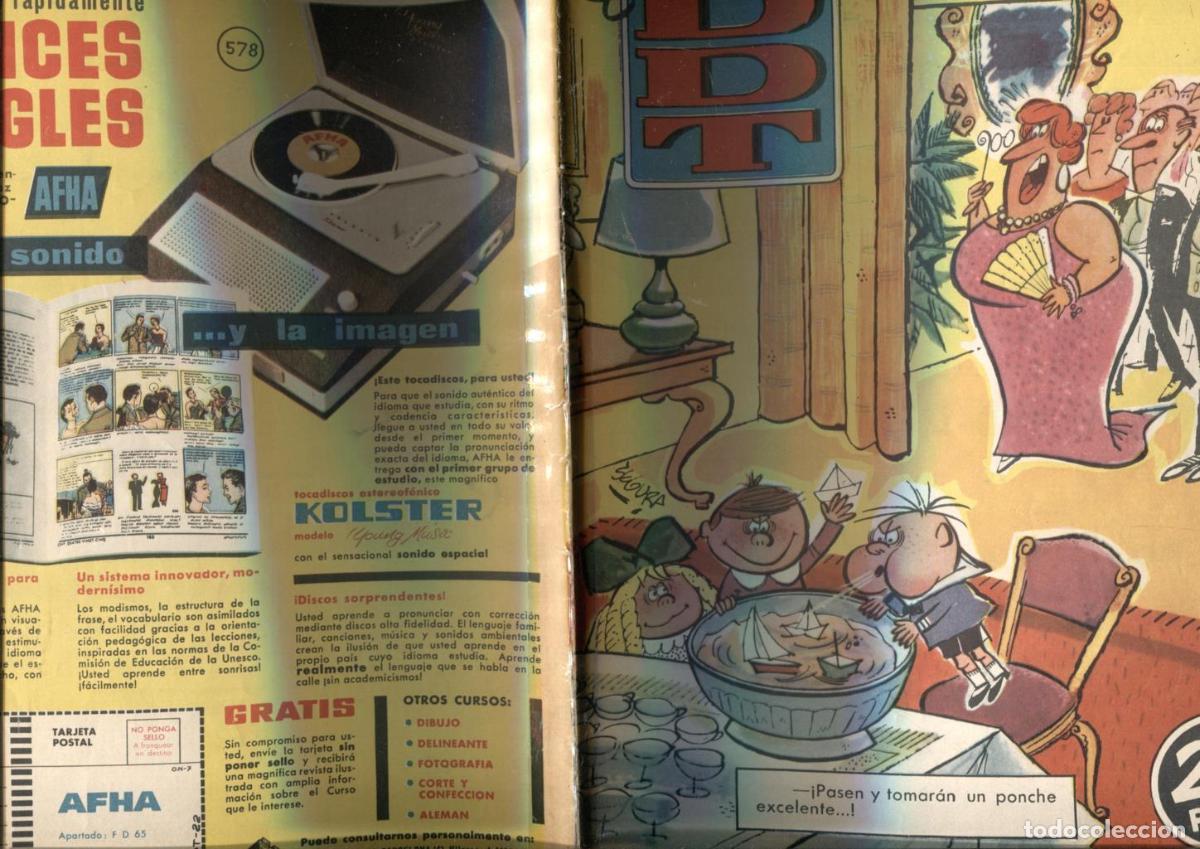 Comics: DDT primera epoca numero 578: cello lado lomo, interior propaganda El Capitan Trueno extra verano -