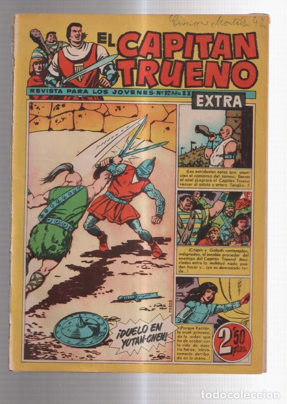Fumetti: El Capitan Trueno Extra numero 092: (aviejado, cubierta suelta) (numerado 1 en trasera) - varios