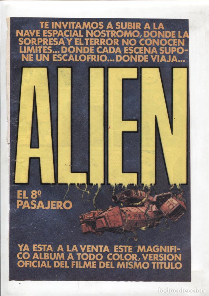 C&oacute;mics: Propaganda Editorial sobre el album dedicado a Alien el 8&ordm; pasajero (1 pagina) -