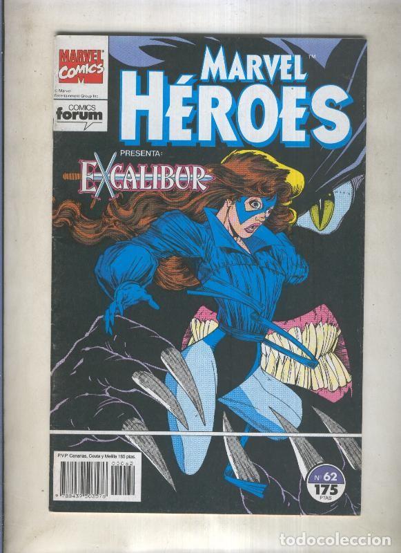C&oacute;mics: Marvel Heroes numero 62: Excalibur (numerado 1 en trasera) - Varios - Foto 1