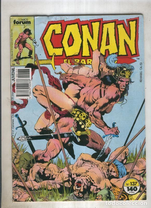 C&oacute;mics: Conan el Barbaro primera edicion numero 137 (numerado 5 en trasera) - Foto 1