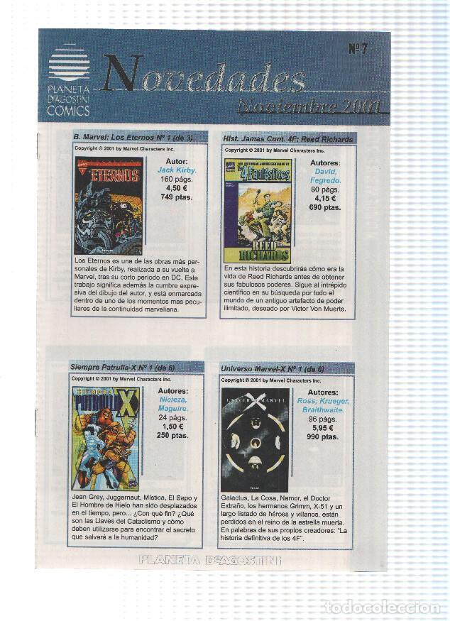 Comics: PLANETA DE AGOSTINI COMICS Boletin de NOVEDADES, Numero 07: NOVIEMBRE 2001 - VARIOS