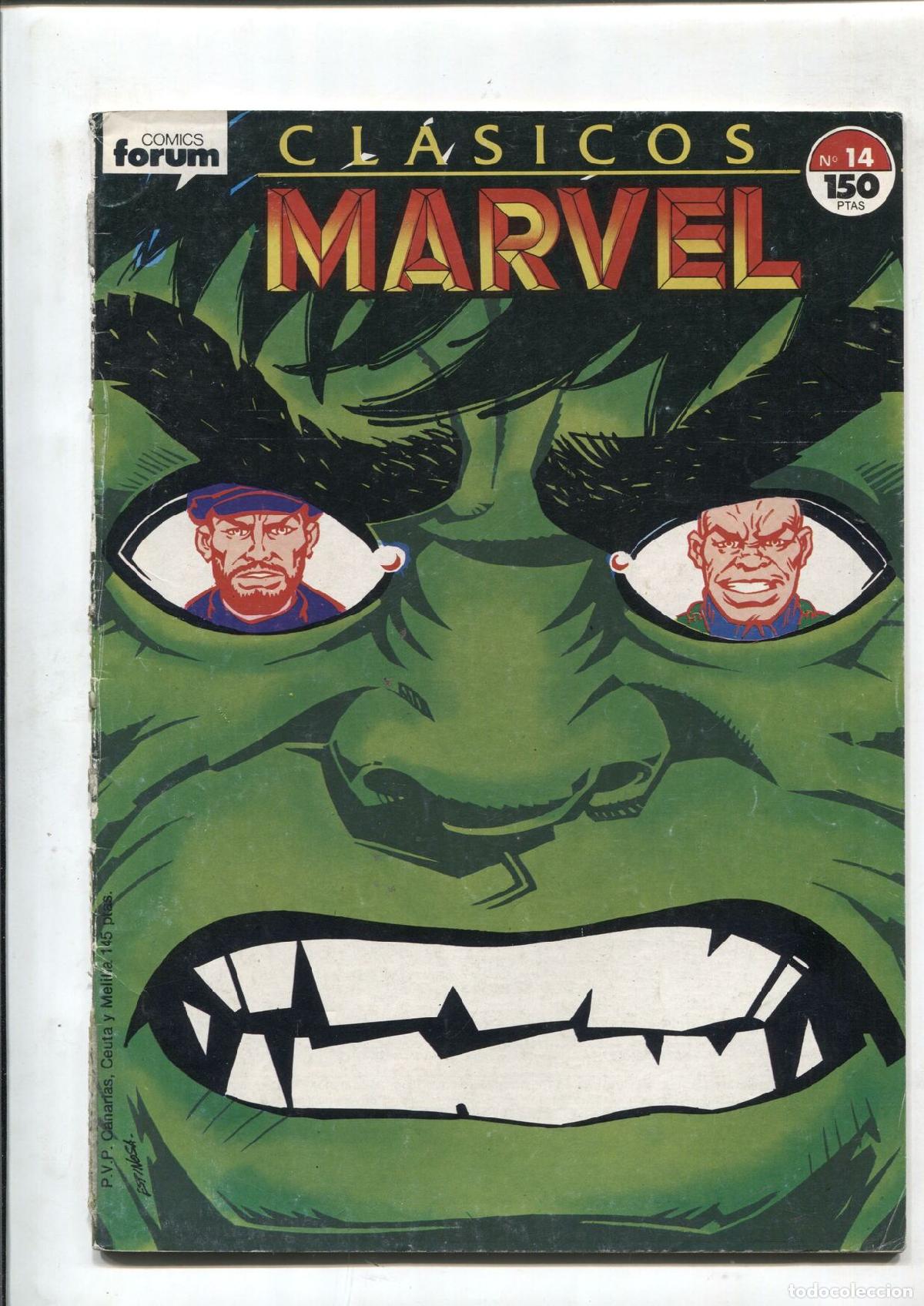 C&oacute;mics: Clasicos Marvel numero 14: La Masa /Hulk (numerado 1 en trasera) - varios - Foto 1