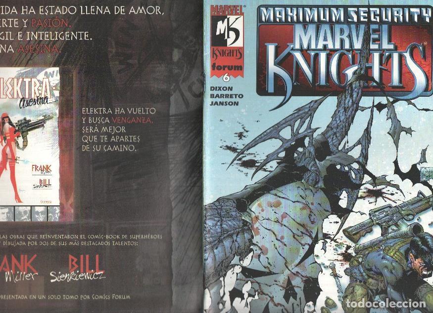 Comics: Marvel Knights volumen 1 numero 06: Maximun Segurity - Dixon, Barreto, Janson