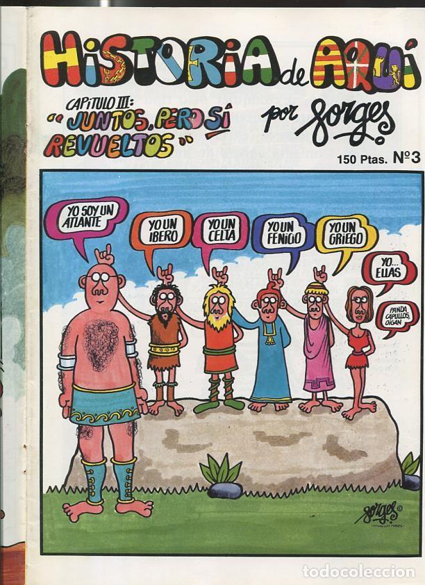 C&oacute;mics: Forges: Historia de Aqui numero 03 (grapa sacada por haber cogido oxido) - Forges