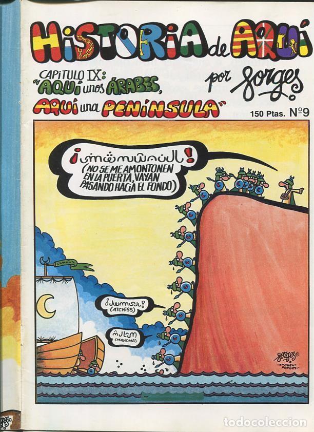 Comics: Forges: Historia de Aqui numero 09 (grapa sacada por haber cogido oxido) - Forges