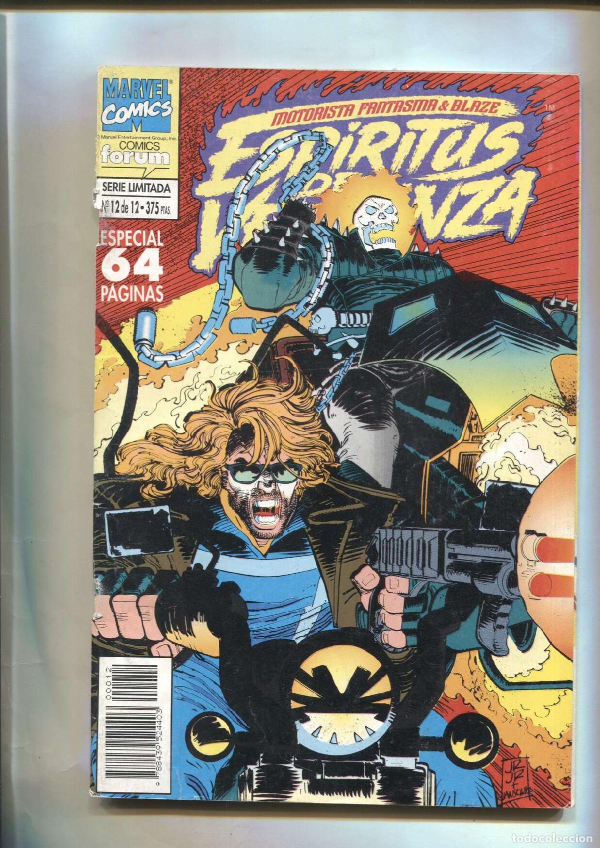 Comics: Motorista Fantasma & Blaze: Espiritus de Venganza numero 12 (algo estropeado lomo parte grapa superi