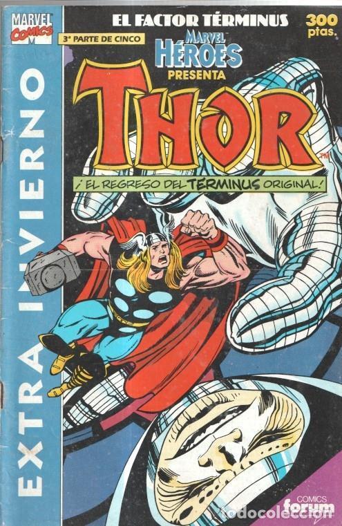 C&oacute;mics: Marvel Heroes extra invierno 1991: Thor: el factor terminus 3&ordf; parte - varios - Foto 1