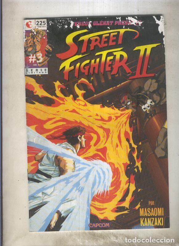 Comics: Street Fighter II numero 3 (numerado 1 en trasera, deterioro en cubierta) - Masaomi Kanzaki