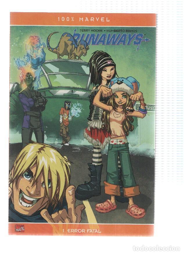 C&oacute;mics: Coleccion 100% Marvel: RUNAWAYS, Numero 01: Error Fatal (Panini 2009) - Terry Moore - Foto 1