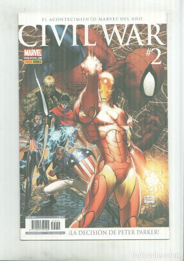 C&oacute;mics: Panini: Civil War a&ntilde;o 1 numero 02 - varios