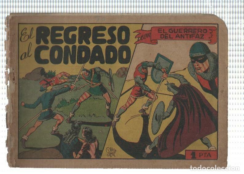 Comics: Original de la Valenciana: El Guerrero del Antifaz numero 055 (valor de 1 pta), aviejado - Manuel Ga