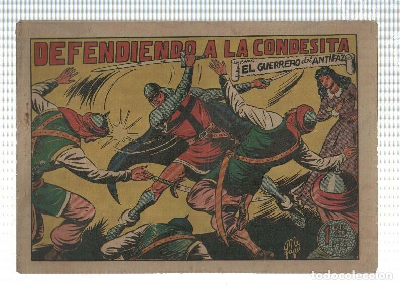 Comics: Original de la Valenciana: El Guerrero del Antifaz numero 104 (valor de 1,25 pta), aviejado - Manuel