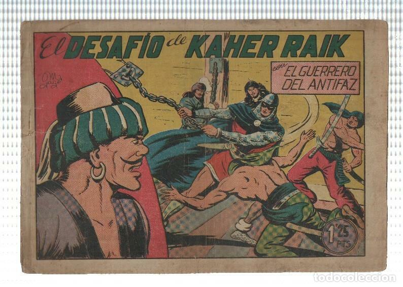 Comics: Original de la Valenciana: El Guerrero del Antifaz numero 136 (valor de 1,25 pta), aviejado - Manuel