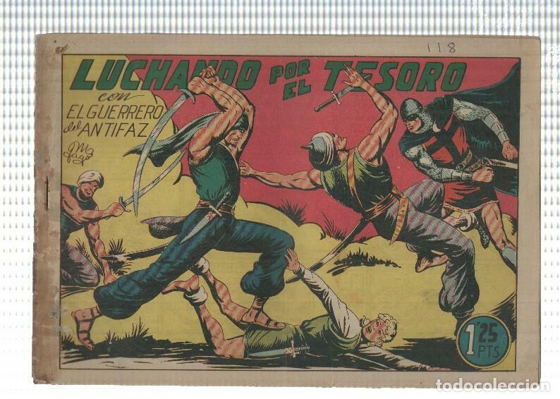 C&oacute;mics: Original de la Valenciana: El Guerrero del Antifaz numero 118 (valor de 1,25 pta), aviejado - Manuel