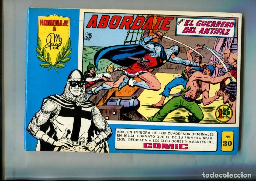 Comics: El Guerrero del Antifaz tomo azul numero 30 (AVIEJADO Y CON HUELLAS HUMEDAD) - Manuel Gago