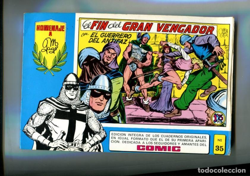 Comics : El Guerrero del Antifaz tomo azul numero 35 (AVIEJADO Y CON HUELLAS HUMEDAD) - Manuel Gago
