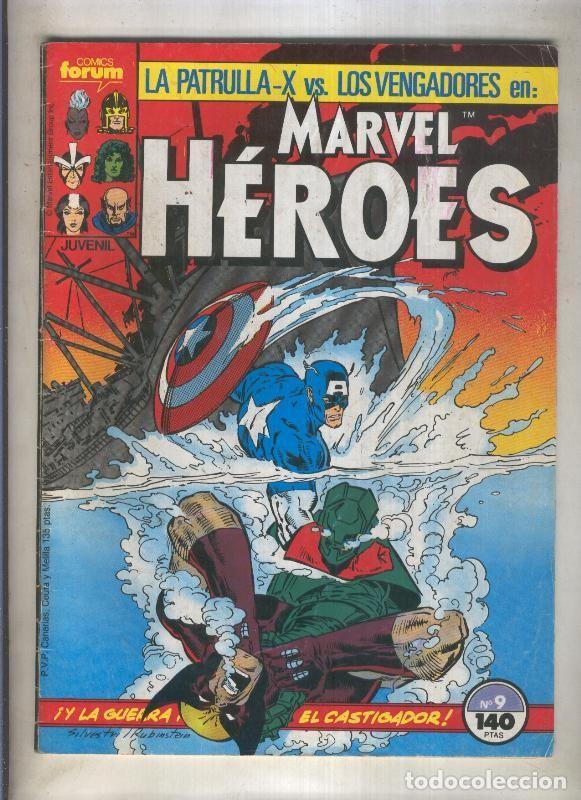 Comics: Marvel Heroes numero 09: La Patrulla X vs Los Vengadores (numerado 1 en trasera) - Varios