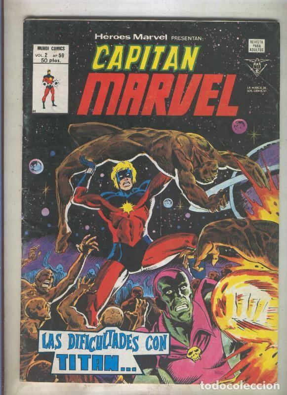 C&oacute;mics: Heroes Marvel volumen 2 numero 59: Capitan Marvel (numerado 2 en trasera) - Varios - Foto 1