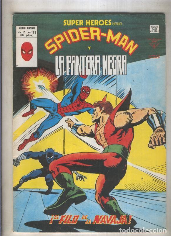 C&oacute;mics: Super Heroes volumen 2 numero 123: Spiderman y La Pantera Negra - Varios - Foto 1