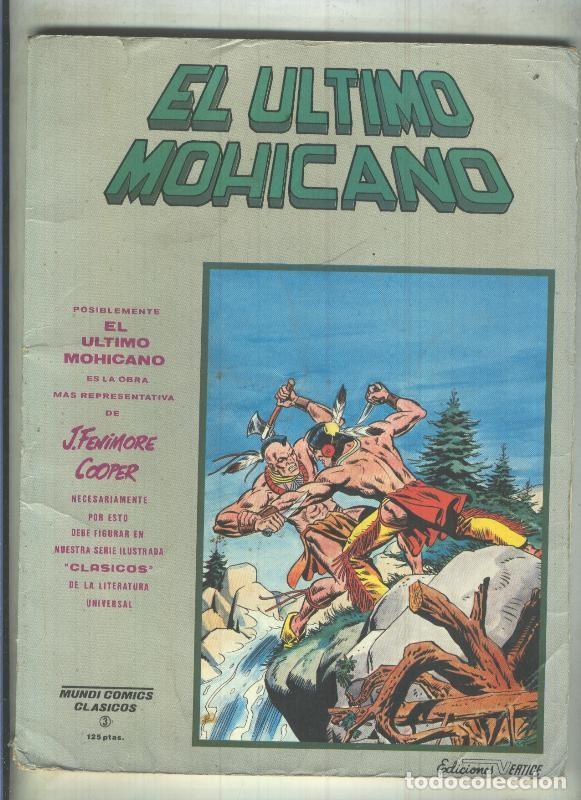 Comics : Mundicomics clasicos numero 03: El ultimo mohicano (numerado 2 en interior cubierta) - James Fenimor