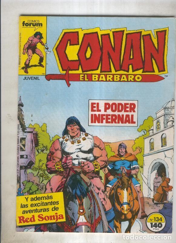 C&oacute;mics: Conan el Barbaro primera edicion numero 134 (numerado 1 en trasera) - Foto 1