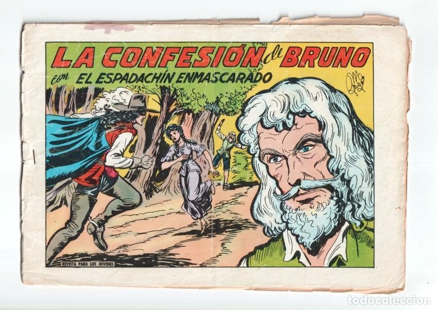 Comics : Valenciana: El Espadachin Enmascarado 3 en 1 numero 77: FALTA CUBIERTA TRASERA. La confesion de Brun