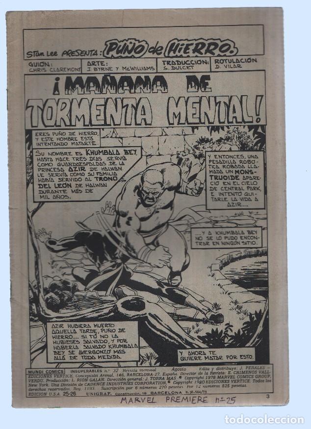 Comics: PU&Ntilde;O DE HIERRO, Volumen 1, Numero 25: Ma&ntilde;ana de Tormenta Mental (SIN PORTADA) - Roy Thomas