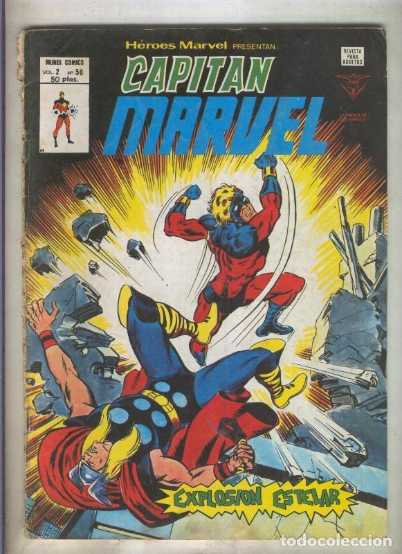 C&oacute;mics: Heroes Marvel volumen 2 numero 58: Capitan Marvel (numerado 2 en trasera) - Varios - Foto 1