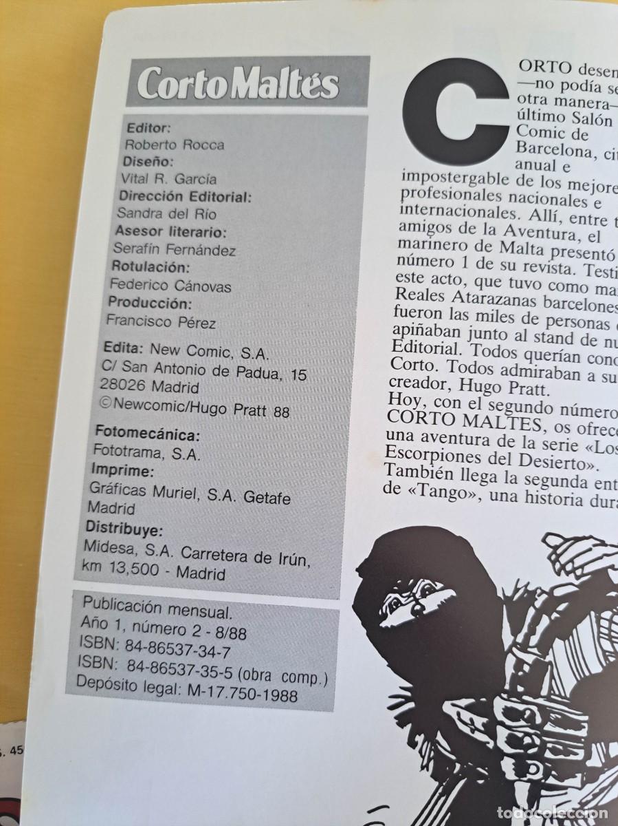 C&oacute;mics: HUGO PRATT - CORTO MALTES N&ordm; 2 - 1988 - SIN CROMOS - Foto 3