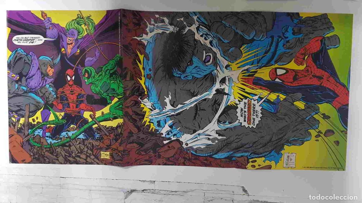 C&oacute;mics: Poster doble: Spiderman y Juggernaut (McFarlane) - Hulk Gris y Spiderman. Procede de The Marvel Post - Foto 1