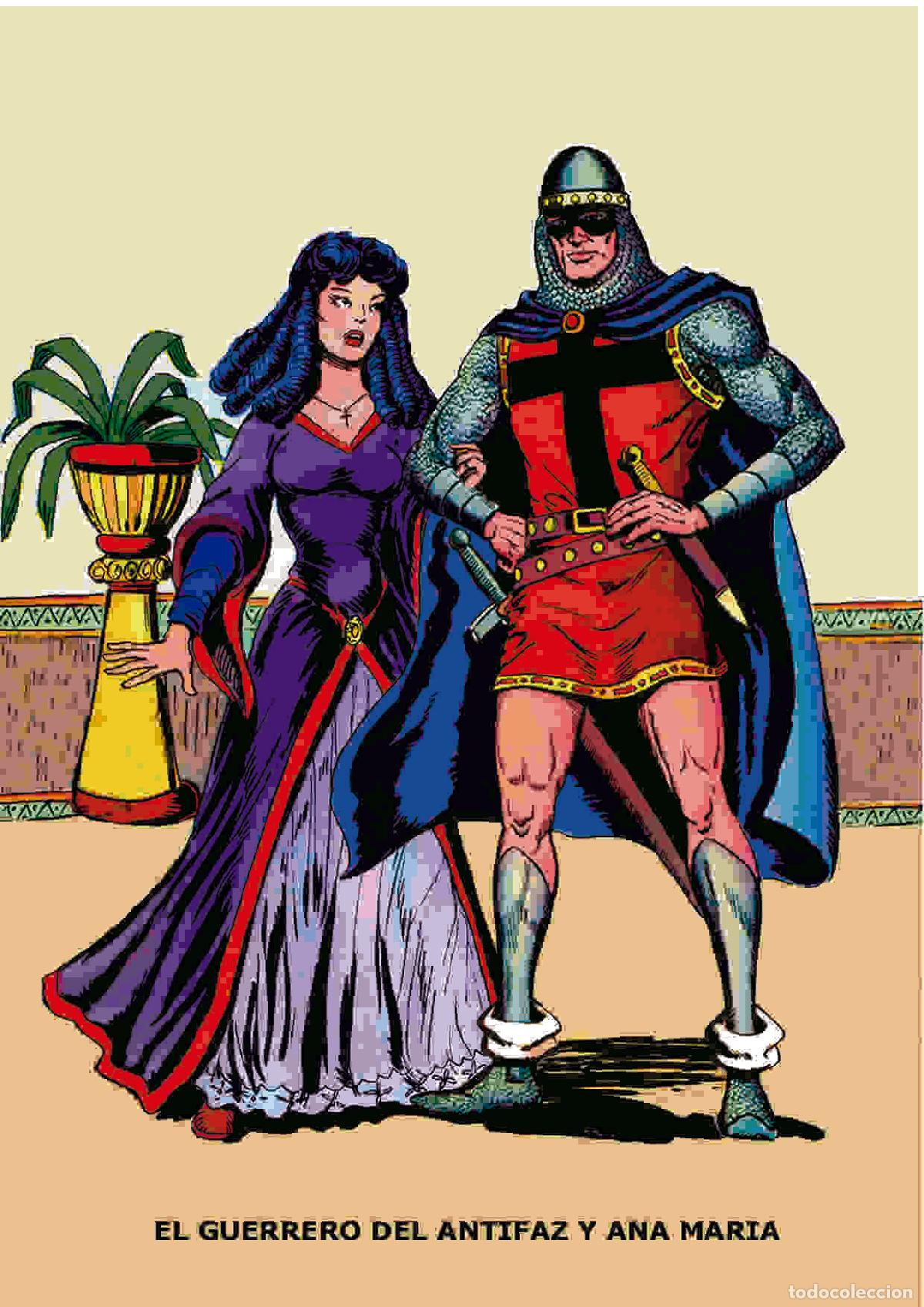 Fumetti: Poster DIN 4 medida 21 x 29,5 cm modelo 006 (1): El Guerrero del Antifaz y Ana Maria