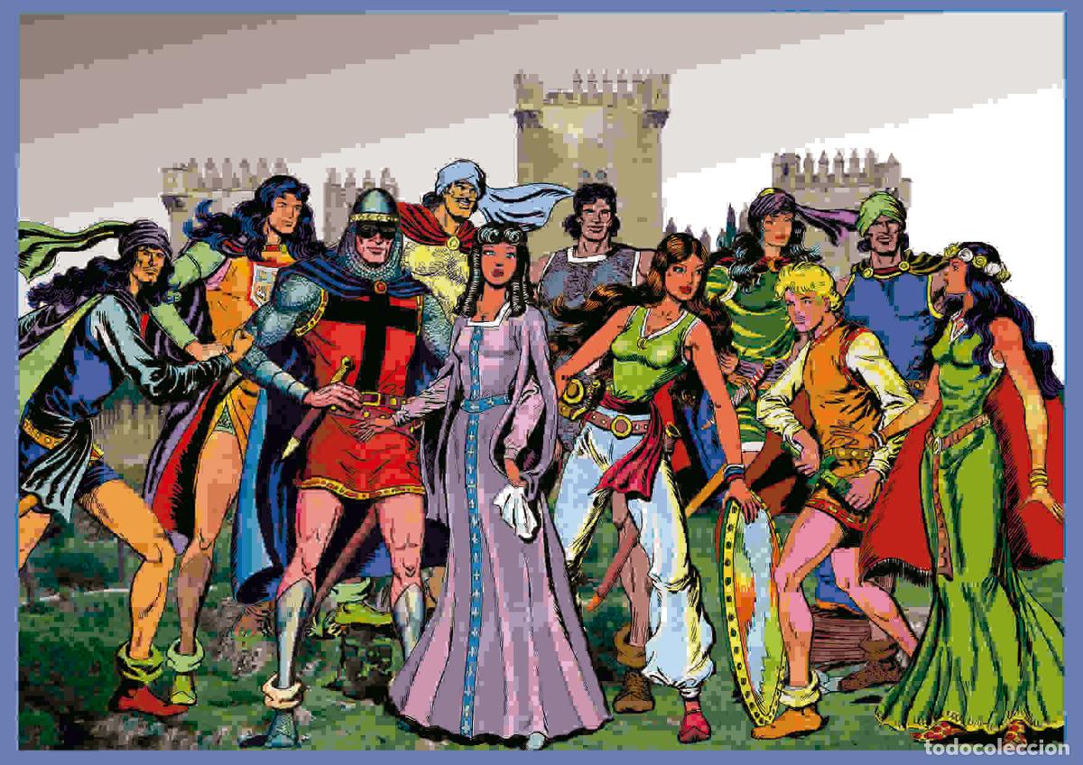 Fumetti: Poster DIN 4 medida 21 x 29,5 cm modelo 020 (1): El Guerrero del Antifaz y sus amigos